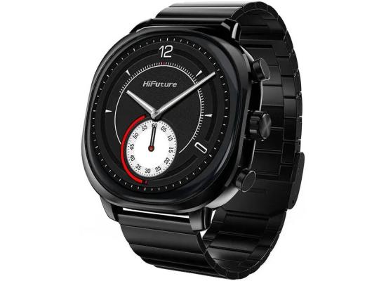 HiFuture AIX Smartwatch, 1.43 Inch Amoled Display, 1 ATM Water Resistant, 10 Days Battery Life, AI Enhanced Health Monitoring, 3x Harder Corning Gorilla Glass- Black